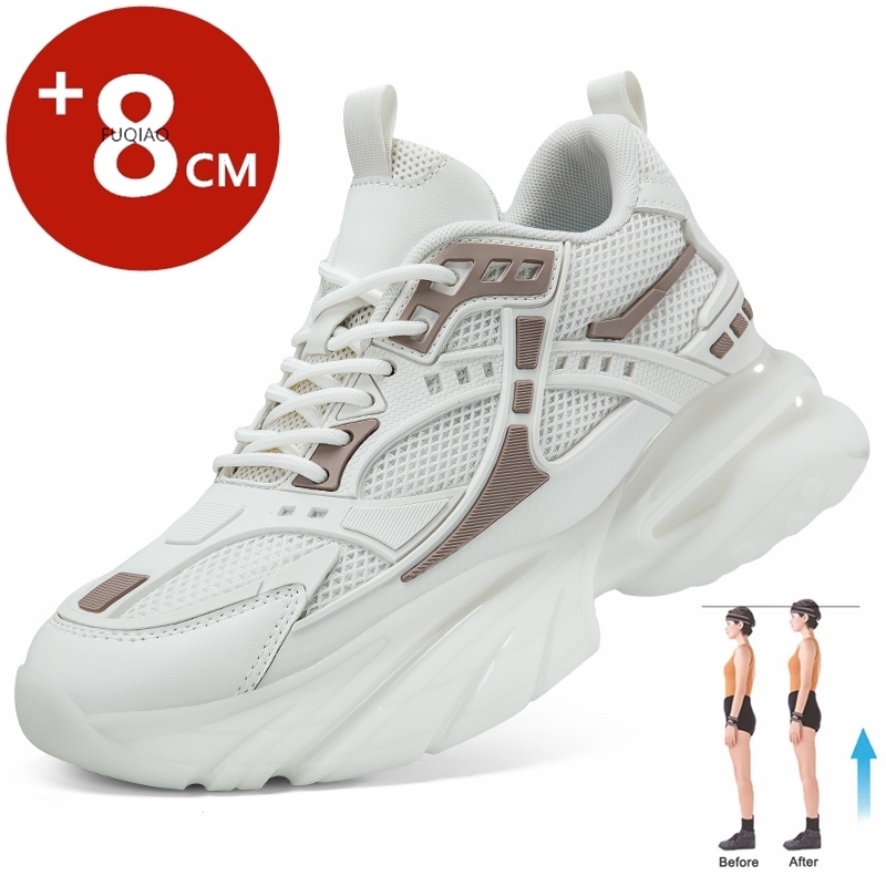 Weightlifting Shoes - 高品質カジュアルスポーツエレベーターシューズ身長を高めるお父さんの靴男性のための隠しかかと増加インソール 8 センチメートルユニセックスリフトスニーカー