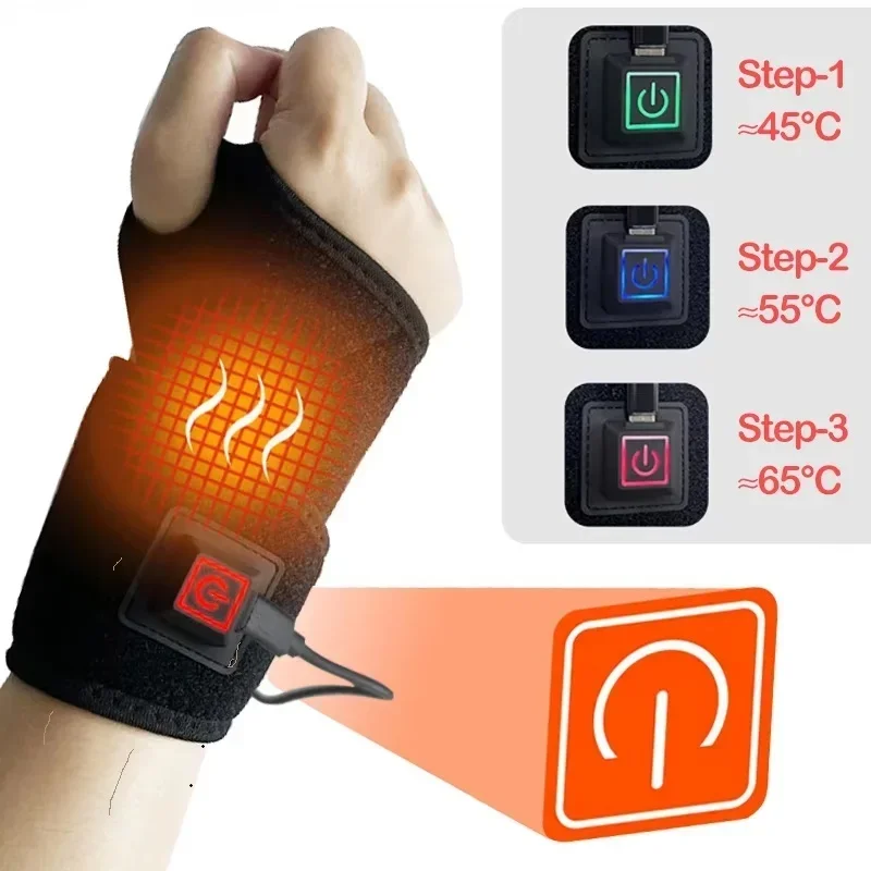 Wrist Wraps - 加熱機能付きハンドマッサージャー、手首保護具、スポーツ用サポートスリーブ。通気性に優れた素材を使用し、スキーなどのアウトドアアクティビティやスポーツ時の手首の保護に最適。