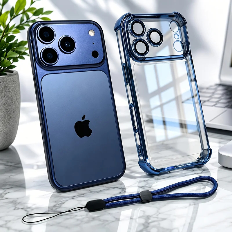 Wrist Wraps - 高級透明耐衝撃スマホケース iPhone 18 17 13 12