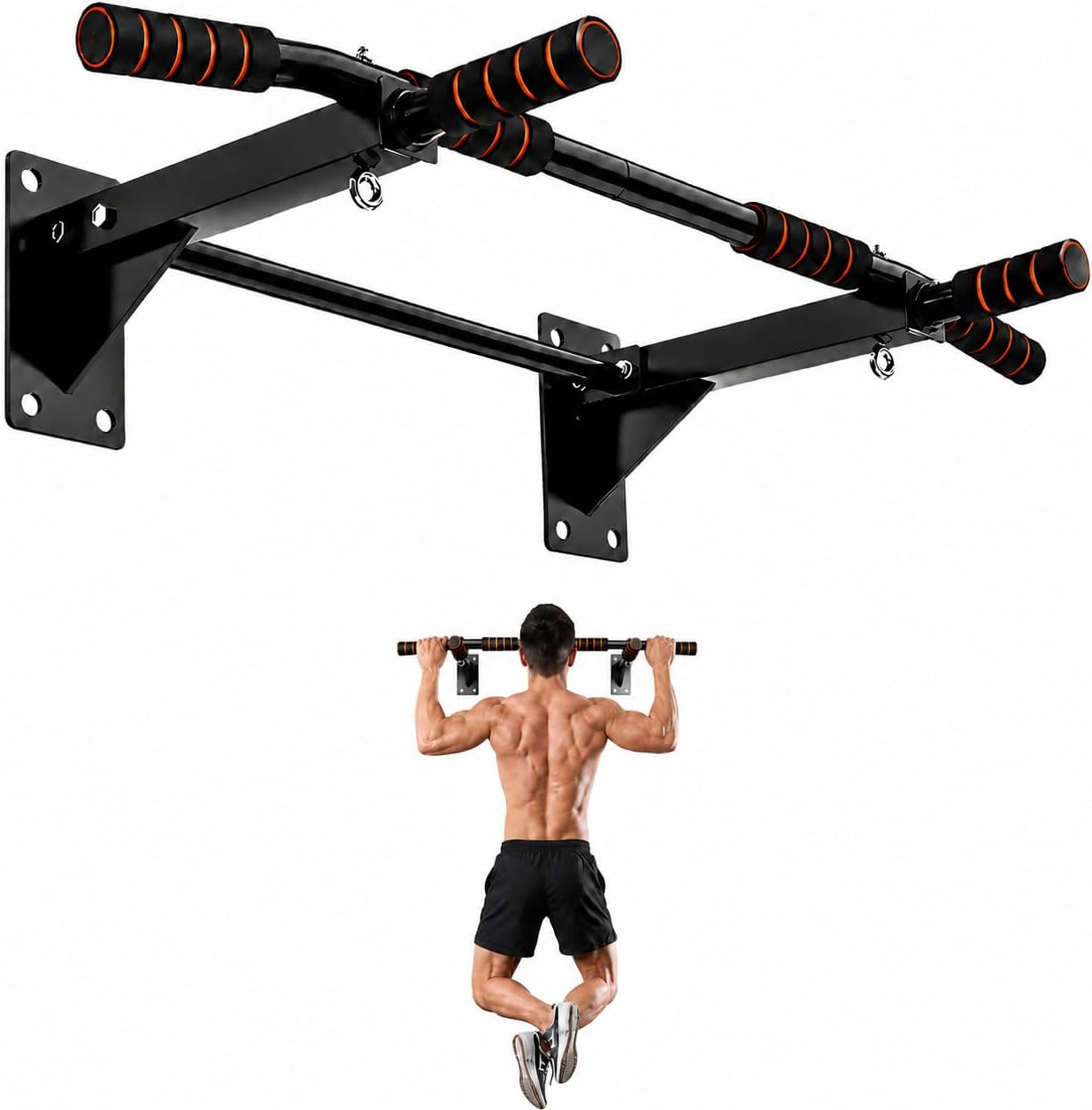 家庭用ジム向けの懸垂バー。壁に取り付け可能で、頑丈な構造。最 - Pull Up Bar のレビューと価格