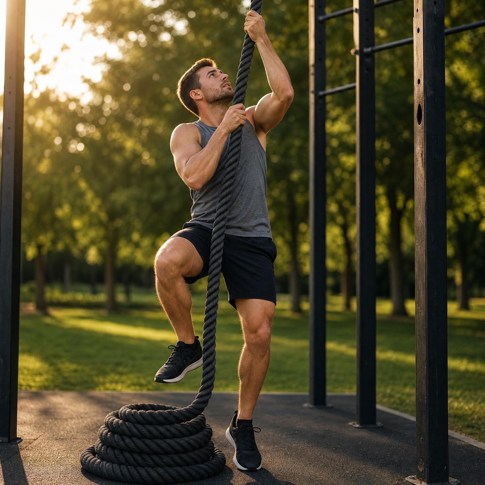 家庭用ジムでのトレーニングや消防士の訓練に適した、耐久性に優 - Rope Climb のレビューと価格