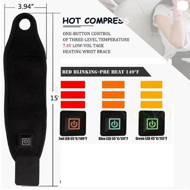 加熱機能付きハンドマッサージャー、手首保護具、スポーツ用サポ - Wrist Wraps のレビューと価格