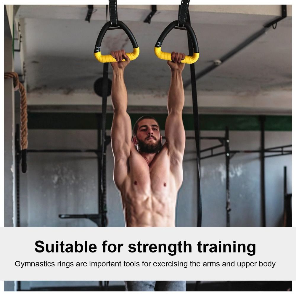 1組の高級感のある、穴あけ不要の体操リング。調整可能なストラ - Gymnastic Ring のレビューと価格