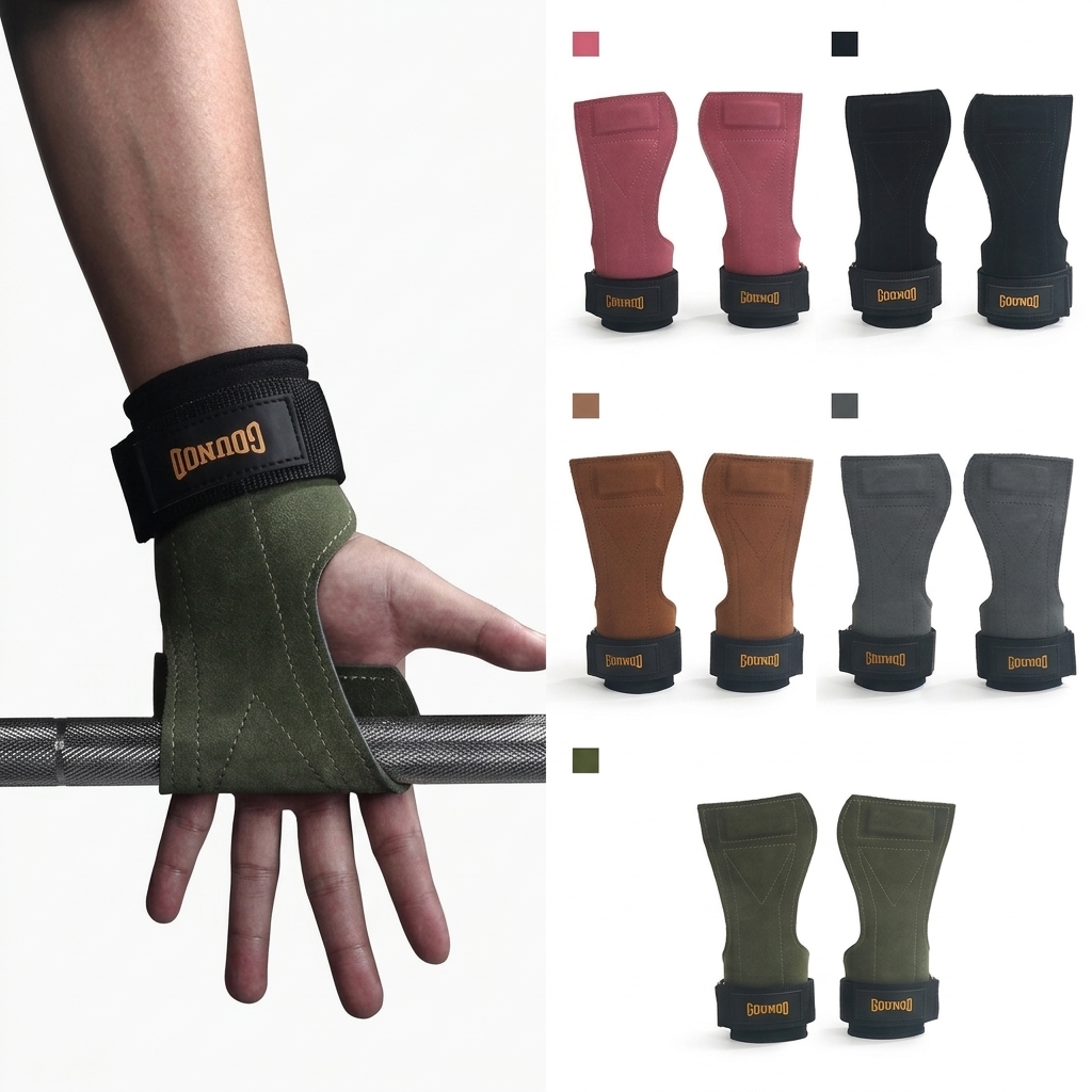 本革製のジム用リストラップ1組。手のひらを保護し、滑り止め加 - Wrist Wraps のレビューと価格