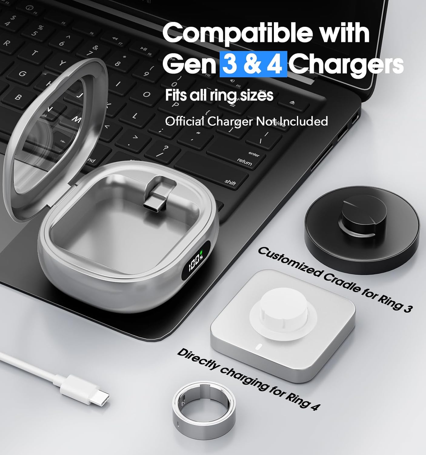 スマートリング充電ケース ポータブル充電ボックス Oura  - Gymnastic Ring のレビューと価格