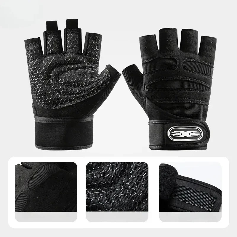 男女兼用フィンガーレスワークアウトグローブ、ロングリストガー - Weightlifting Gloves のレビューと価格