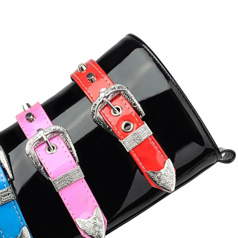 新型ベルトバックルクロスストラップ6.5cm厚底ロングブーツ - Crossfit Belt のレビューと価格