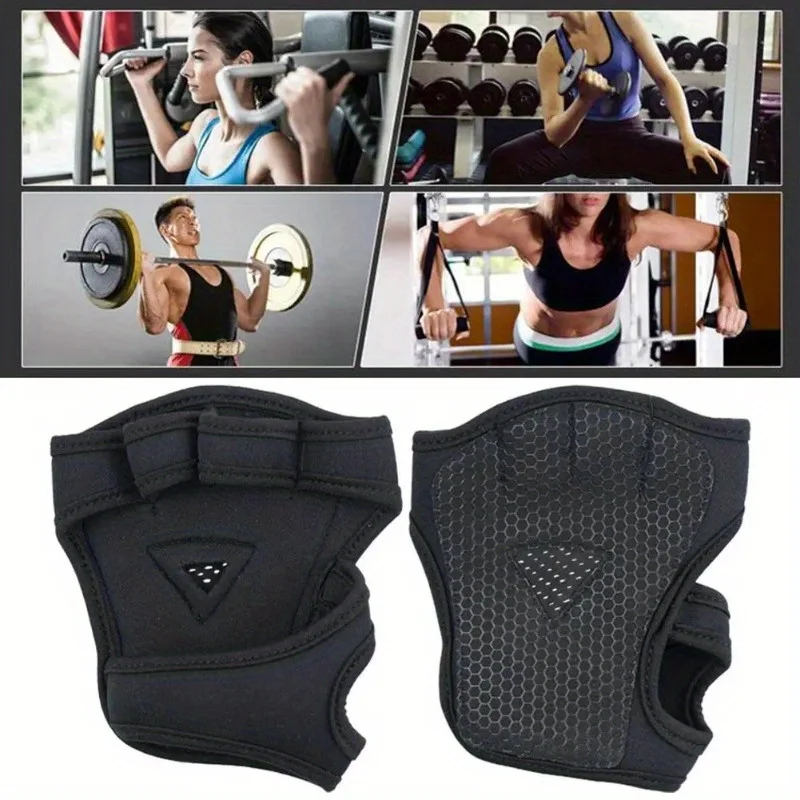 男性と女性のためのフィットネスグローブ,滑り止め,ハーフフィ - Weightlifting Gloves のレビューと価格