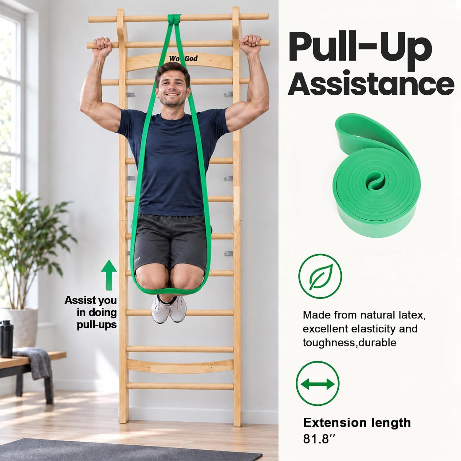 木製のスウェーデン式ラダーバー。11本の戦略的に配置されたバ - Pull Up Bar のレビューと価格